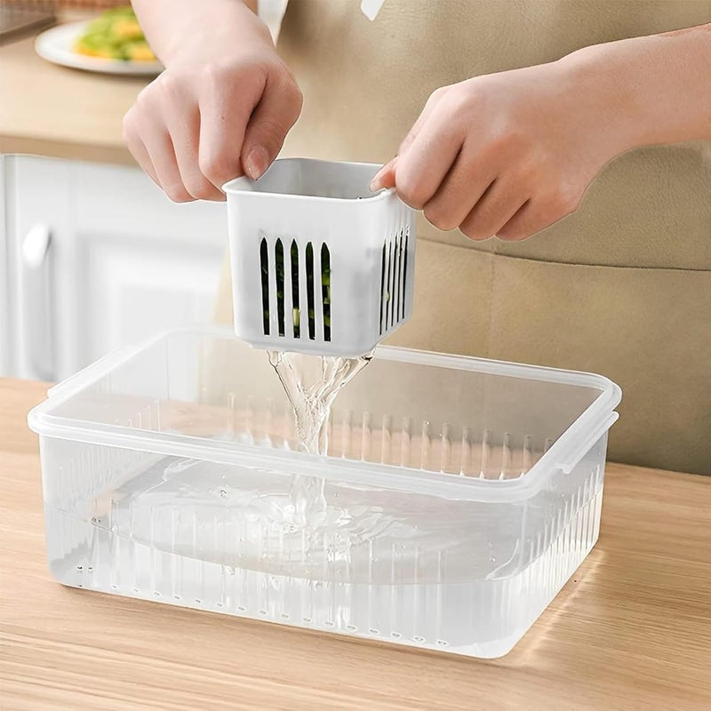 TASMAX refrigerator vegetable box fridge containers for storage fridge storage boxes fridge organizers storage box set freezer storage containers refrigerator accessories food storage containers 6GRID - Image 4