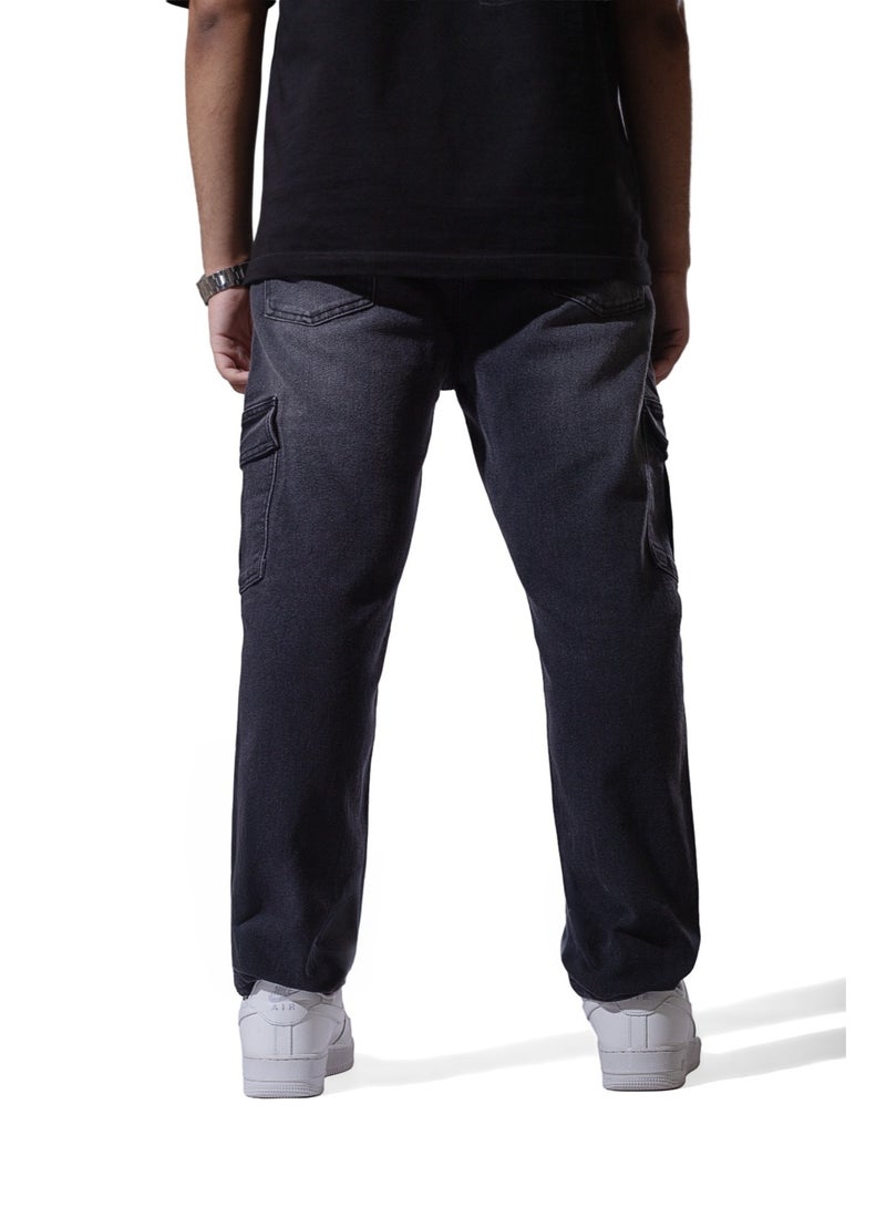 EGY WEAR Men'S Dark Gray Slim Fit Jeans - Image 3