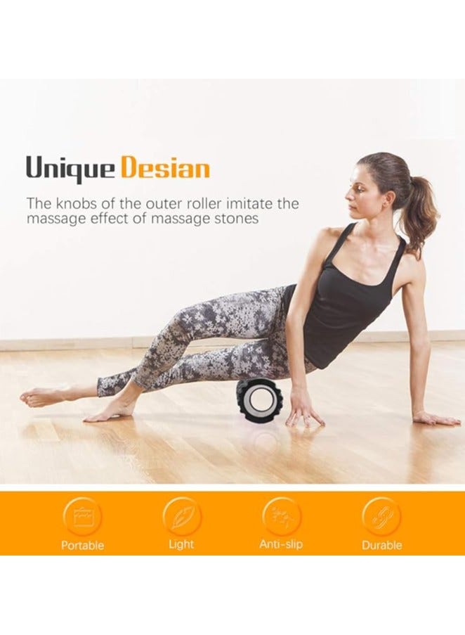 بكرة اسفنجية، بكرة اسفنجية للياقة البدنية لتدليك الانسجة العميقة والعضلات، بكرة خفيفة الوزن مجوفة لتمارين اليوجا والبيلاتس لاسترخاء العضلات وتمارين التوازن والعلاج الطبيعي وتخفيف الالم (متعدد الألوان) - Image 2