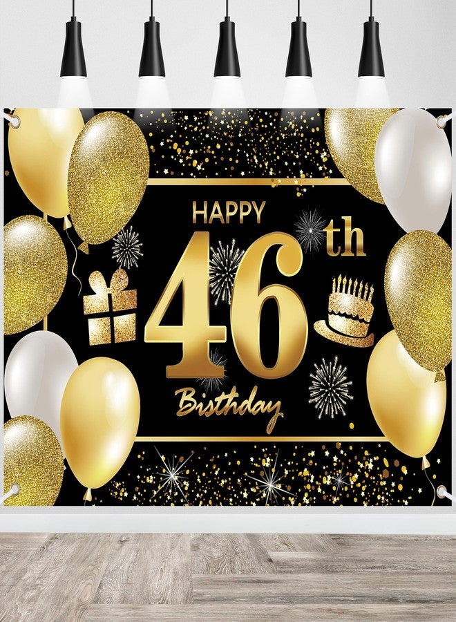 IMISI 46th Happy Birthday Banner - Decorations for Men's Birthday Party - Image 1