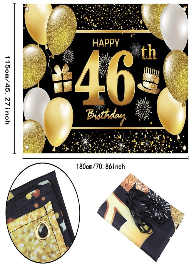 IMISI 46th Happy Birthday Banner - Decorations for Men's Birthday Party - Image 2