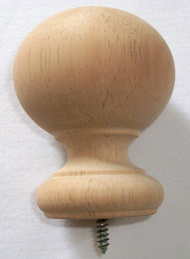 Kirsch Finial Wood Ball Pair Unfinished 1-3/8 - Image 2