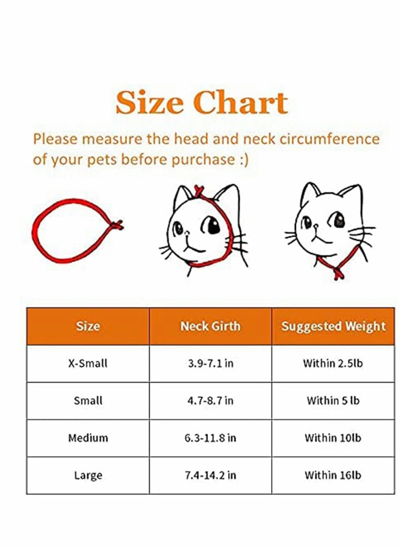 KASTWAVE Adjustable Cat Cone Collar Soft, Cat Recovery Collar, Pet Protective Collar Cotton, After Surgery for Cats Small Dogs, Anti-Bite Lick Surgery Wound Healing, Elizabethan Collars Flower - Image 5