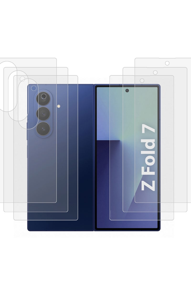 3Packs Dual Guard Ceramic Screen Protector for Samsung Galaxy Z Fold 7 – Full Inner & Outer Display PET Protection  - Image 1