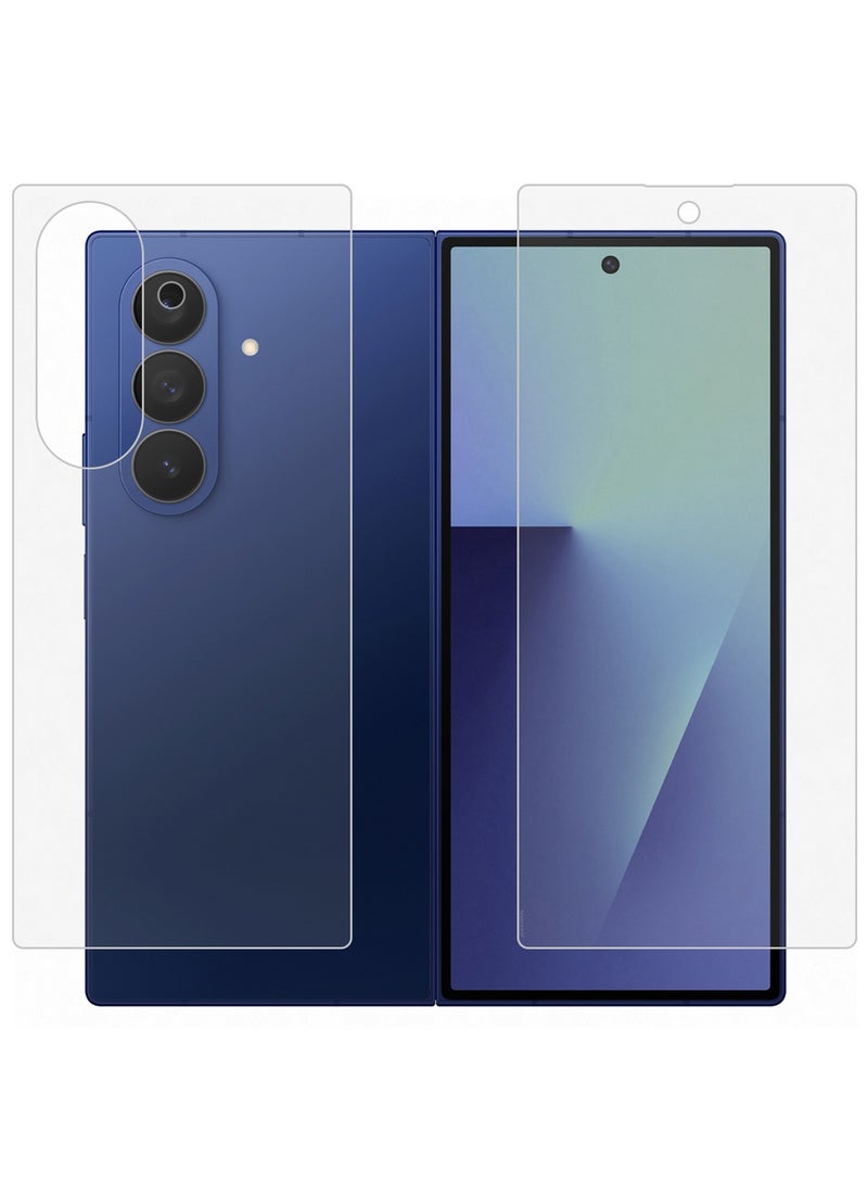 3Packs Dual Guard Ceramic Screen Protector for Samsung Galaxy Z Fold 7 – Full Inner & Outer Display PET Protection  - Image 2