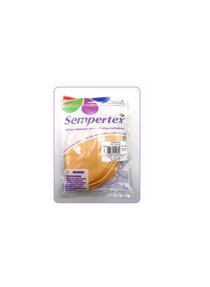 Sempertex SPTX-R-24 FS060 Peach Blush 3Pcs/Bag - Image 3