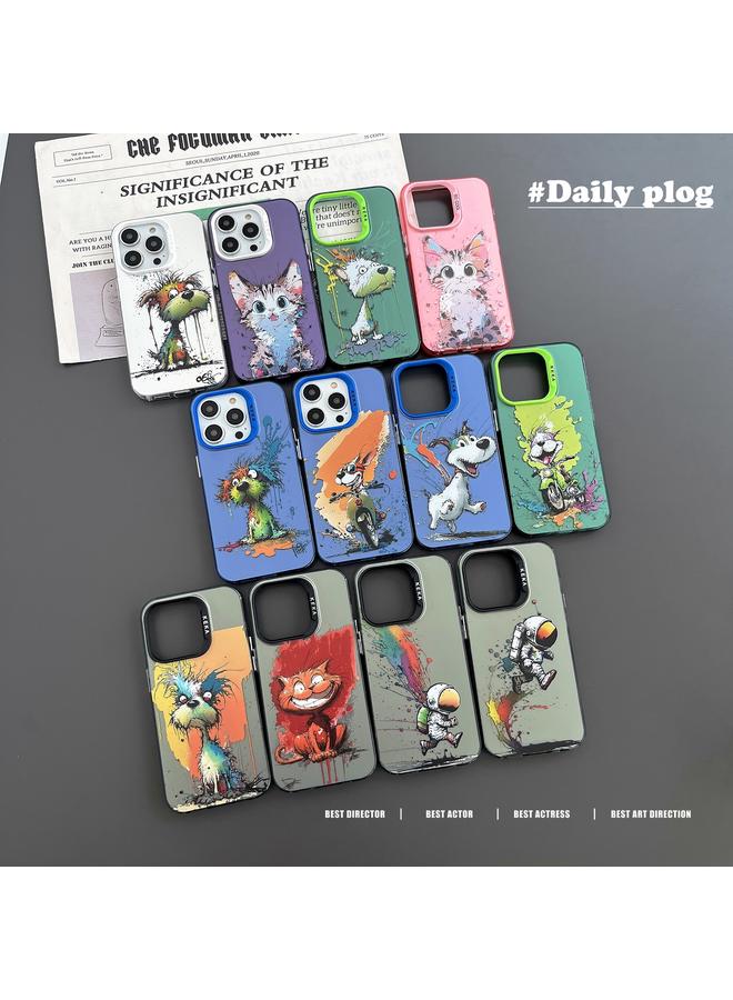 اس-توب جراب لهاتف iPhone 12 Pro Max من البولي يوريثان الحراري + جراب هاتف PC مزدوج الجوانب من IMD Animal Graffiti - Image 2