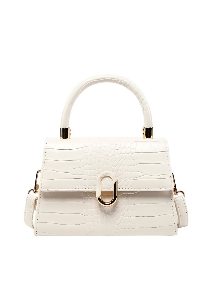 Women's Crocodile Pattern Shoulder Bag, Ladies PU Leather Crossbody Bag Sling Bag Side Bag Carry Bag, Flip-top Small Handbag Tote Bags Clutch Bag Satchel Bag Phone Bag for Girls/College Students - Image 1