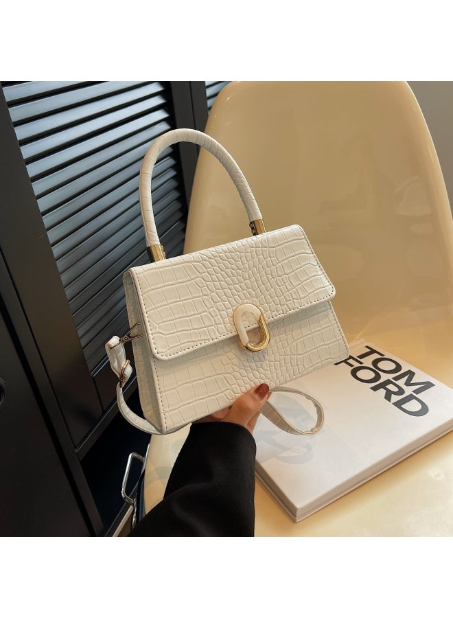 Women's Crocodile Pattern Shoulder Bag, Ladies PU Leather Crossbody Bag Sling Bag Side Bag Carry Bag, Flip-top Small Handbag Tote Bags Clutch Bag Satchel Bag Phone Bag for Girls/College Students - Image 2