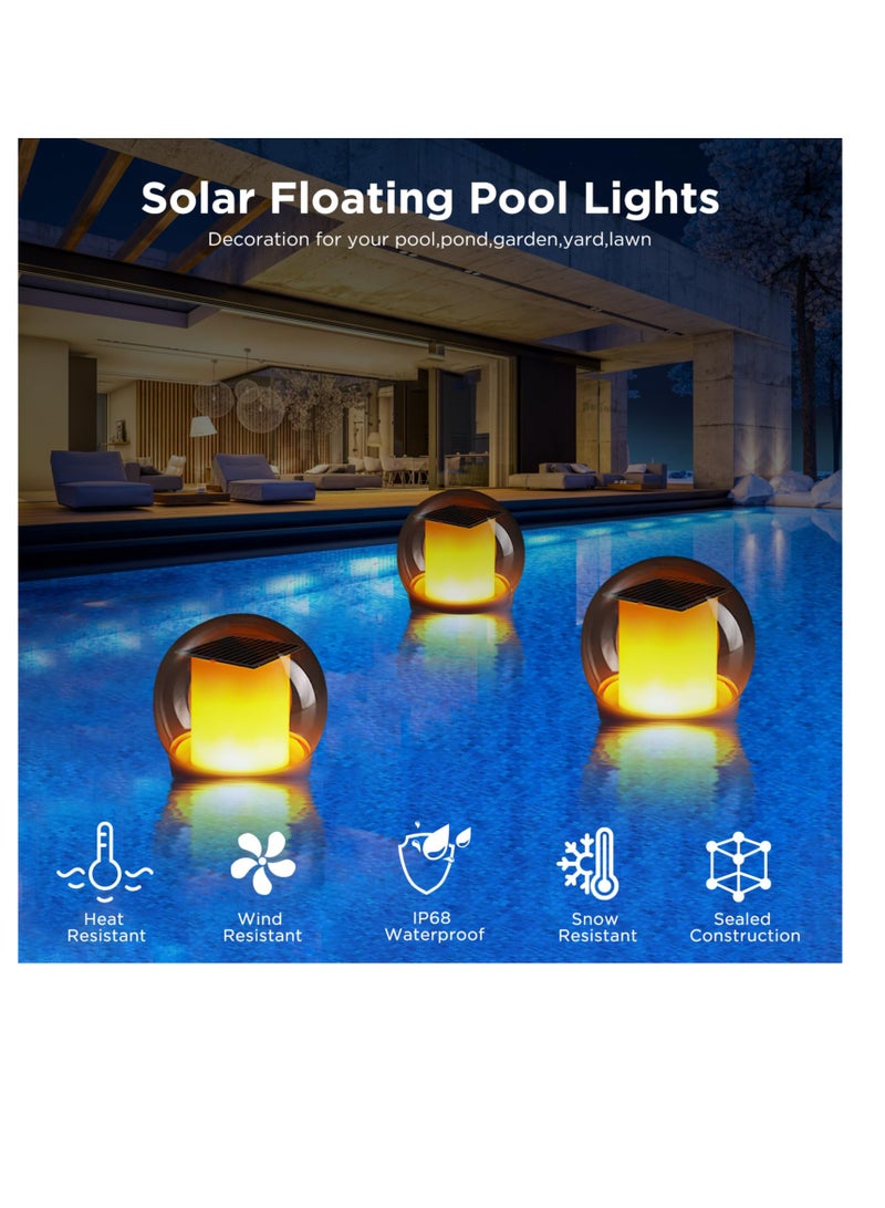 Excefore Solar Floating Pool Lights, Color Changing Pool Lights That Float, Waterproof Light up Pool Lights, Solar Pond Pool Lights for Outdoor Swimming Pool, Pond, Party Decoration  - Image 4