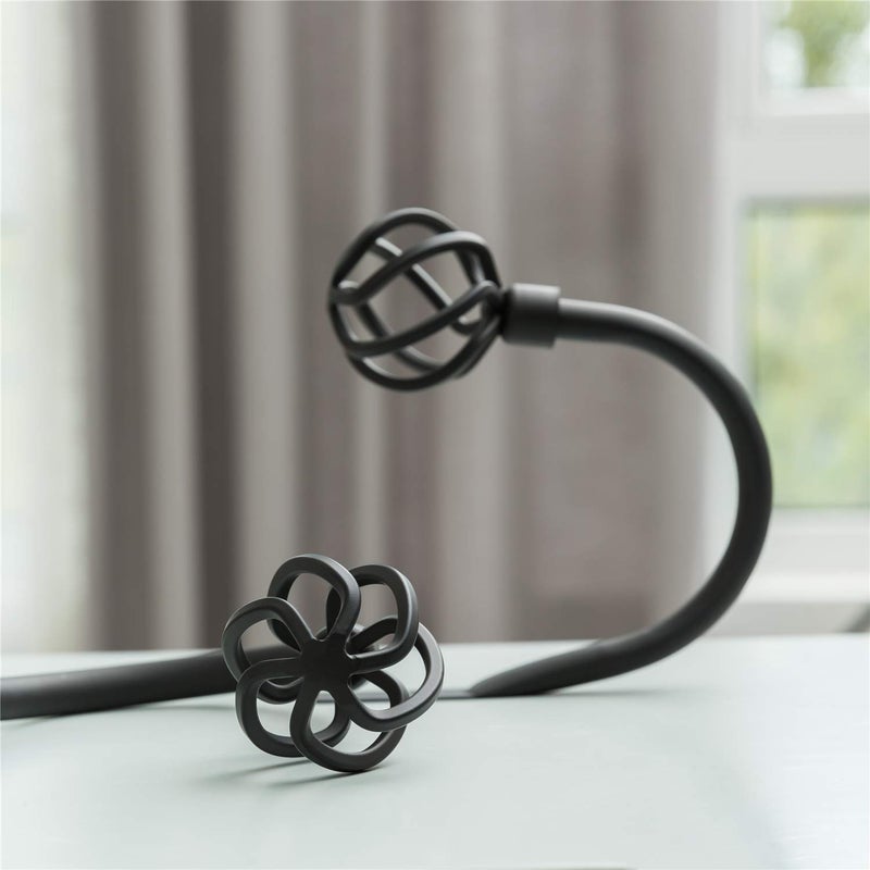 Hikmlk Handmade Metal Curtain Holdbacks 2Pcs Decoration Matt Black Curtain Tie Back Hooks For Wall Heavy Duty Side Holders Tiebacks Accessories For Drapes Drapery Window - Image 4