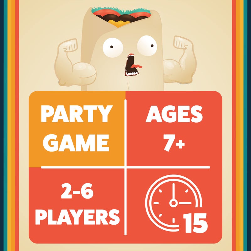 Exploding Kittens Throw Throw Burrito 2-6 Players - Ages 7+ - 15 Minutes to Play - Dodgeball Card Game - Party Game, Family Game Night, Kid and Adult Card Game - Image 3