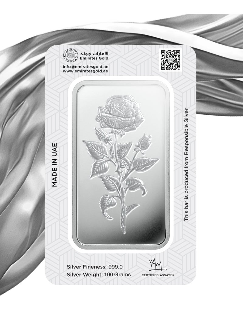 Emirates Gold 100g Silver Bar – Certified Bar - Image 4