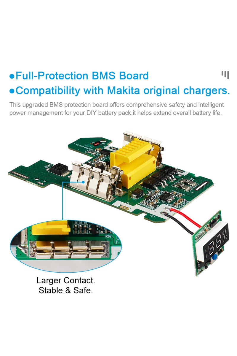 إيروريكس علبة بطارية BL1890 سعة 9.0 أمبير/ساعة لأجهزة ماكيتا 18 فولت DIY، صندوق بطارية 6.0 أمبير/ساعة مع لوحة دوائر مطبوعة BMS لحماية الشحن... - Image 2