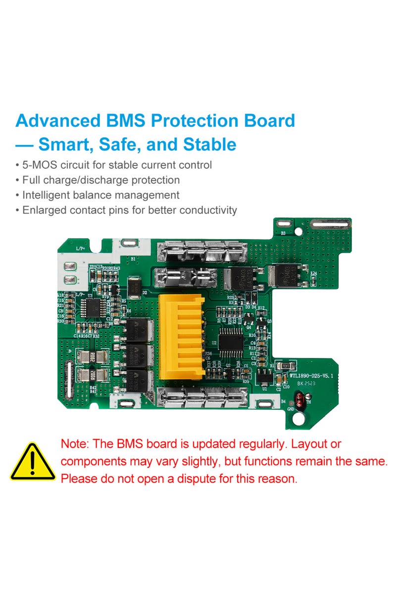 إيروريكس علبة بطارية BL1890 سعة 9.0 أمبير/ساعة لأجهزة ماكيتا 18 فولت DIY، صندوق بطارية 6.0 أمبير/ساعة مع لوحة دوائر مطبوعة BMS لحماية الشحن... - Image 3