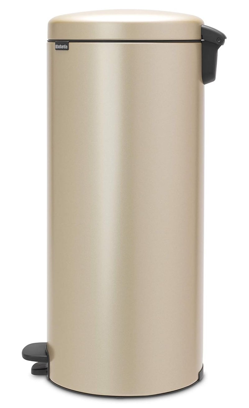 Brabantia NewIcon Pedal Bin 30 L - Metallic Gold Soft-Closure Kitchen Rubbish Bin with Removable Inner Bucket - Image 4