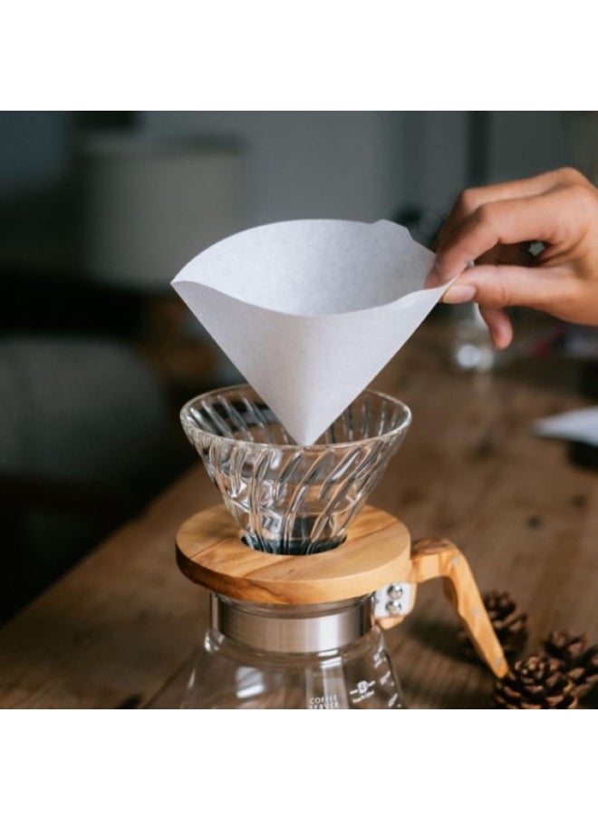 Hario - V60 Coffee Filter Paper- Size 02, Suitable for Size 02 Dripper, Capacity -2-4 Cups,3-Pack Set (300 pcs in pack) - Image 1