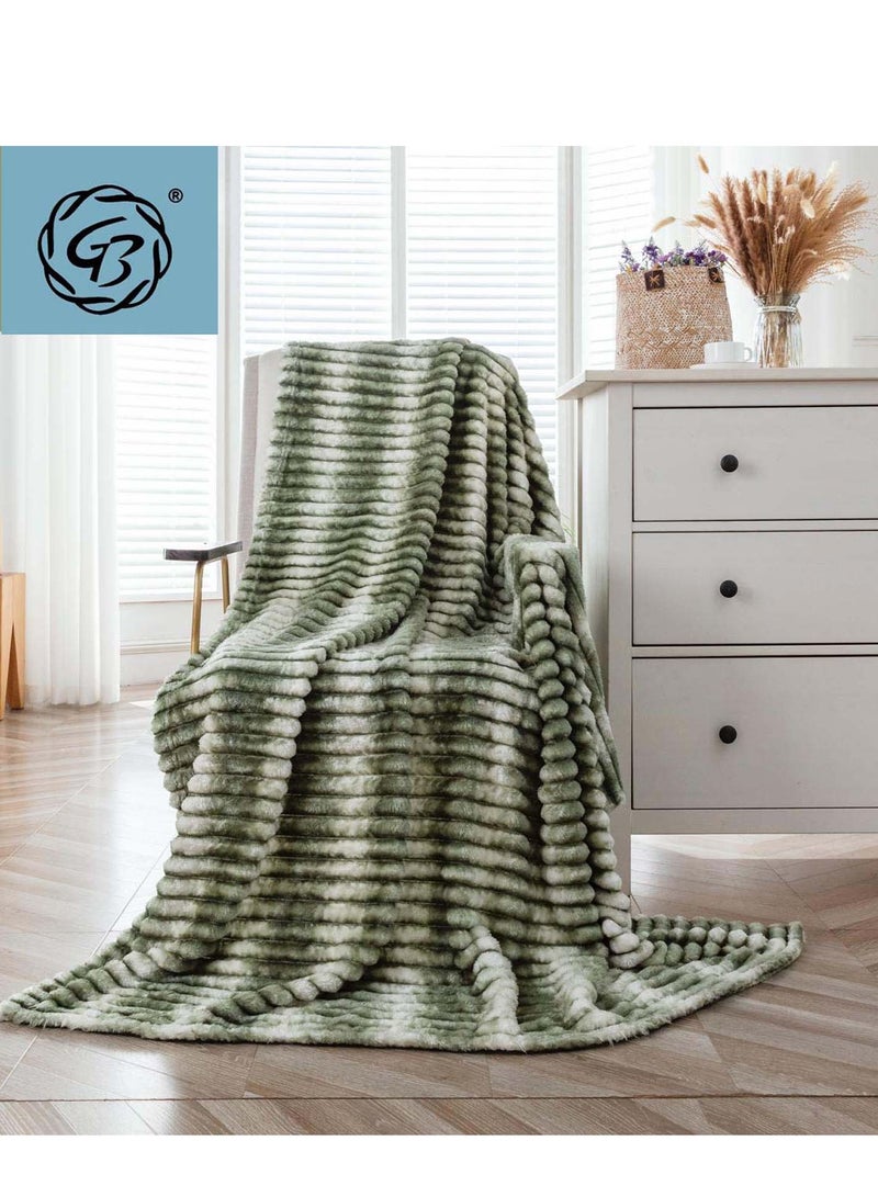 GB Fleece Flannel Double Size 220x240cm for All Season Fluffy Blanket  Throw for Sofa & Bed Comfortable and Soft Blanket