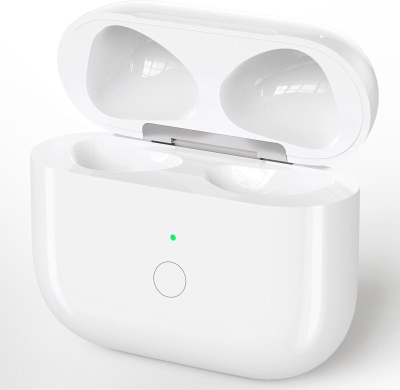 إكسفور حالة شحن لاسلكية لسماعات AirPods من الجيل الثالث، حالة شحن بديلة مزودة بمنفذ USB C، بطارية مدمجة سعتها 620 مللي أمبير ساعة، وزر لمزامنة الاتصال بالبلوتوث - Image 1