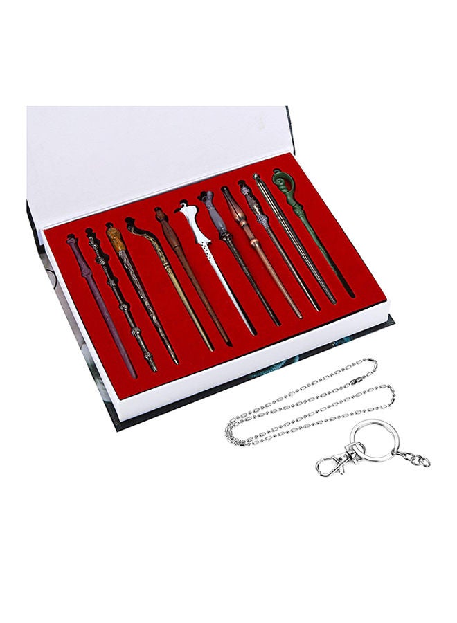 NIBEMINENT 13-Piece Harri Potter Magic Wand Set Kit With Necklace Keychain - Image 1