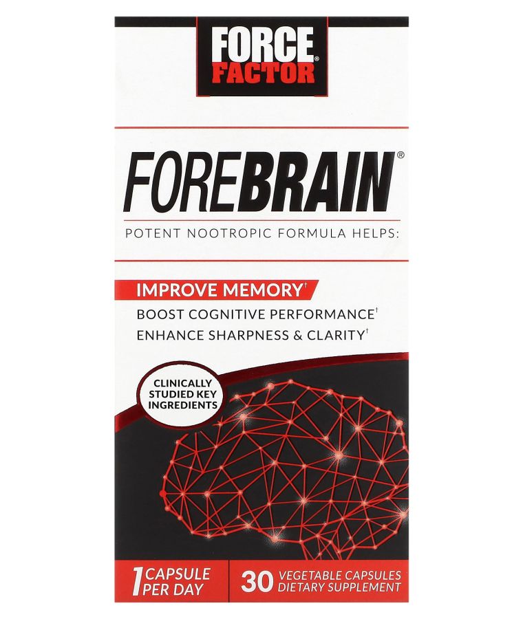 Force Factor Forebrain 30 Vegetable Capsules