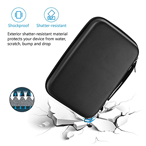 ProCase Hard Travel Electronic Organizer Case for MacBook Power Adapter Chargers Cables Power Bank Apple Magic Mouse Apple Pencil USB Flash Disk SD Card Small Portable Accessories Bag -Black, L - Image 5