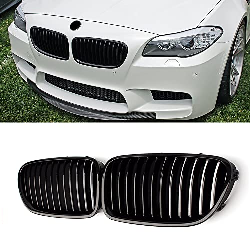 SNA F10 Grille, Front Kidney Grill for 2010-2016 5 Series F10 F11 And F10 M5 (Single Slat Gloss Black Grill, 2-pc Set) - Image 1