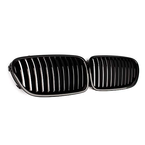 SNA F10 Grille, Front Kidney Grill for 2010-2016 5 Series F10 F11 And F10 M5 (Single Slat Gloss Black Grill, 2-pc Set) - Image 3