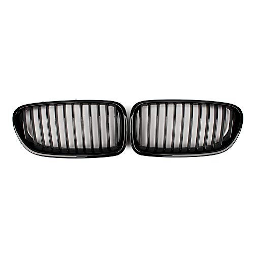 SNA F10 Grille, Front Kidney Grill for 2010-2016 5 Series F10 F11 And F10 M5 (Single Slat Gloss Black Grill, 2-pc Set) - Image 2