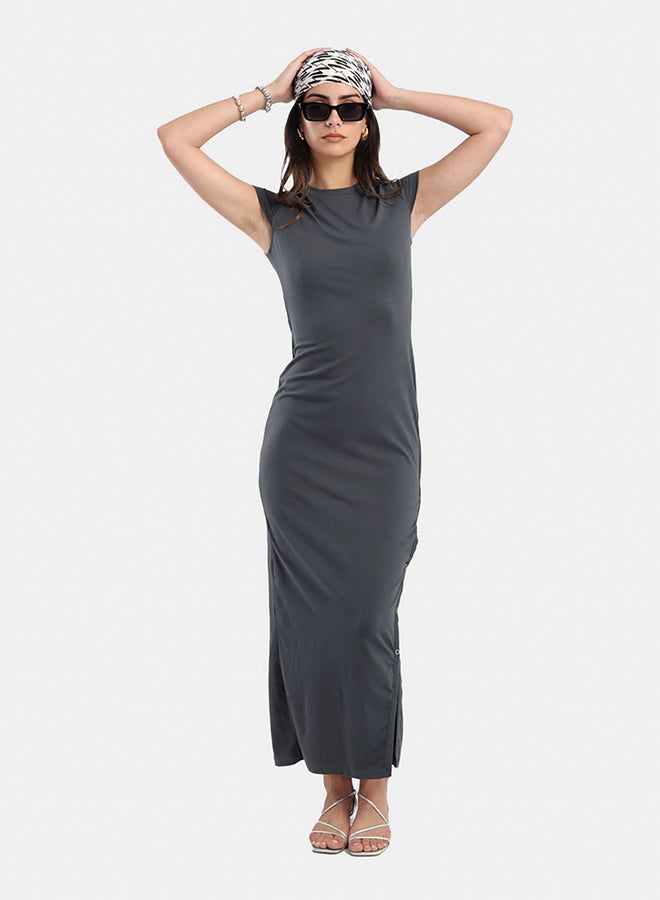 Carina Slim-Fit Maxi Dress With Slit  - Image 1