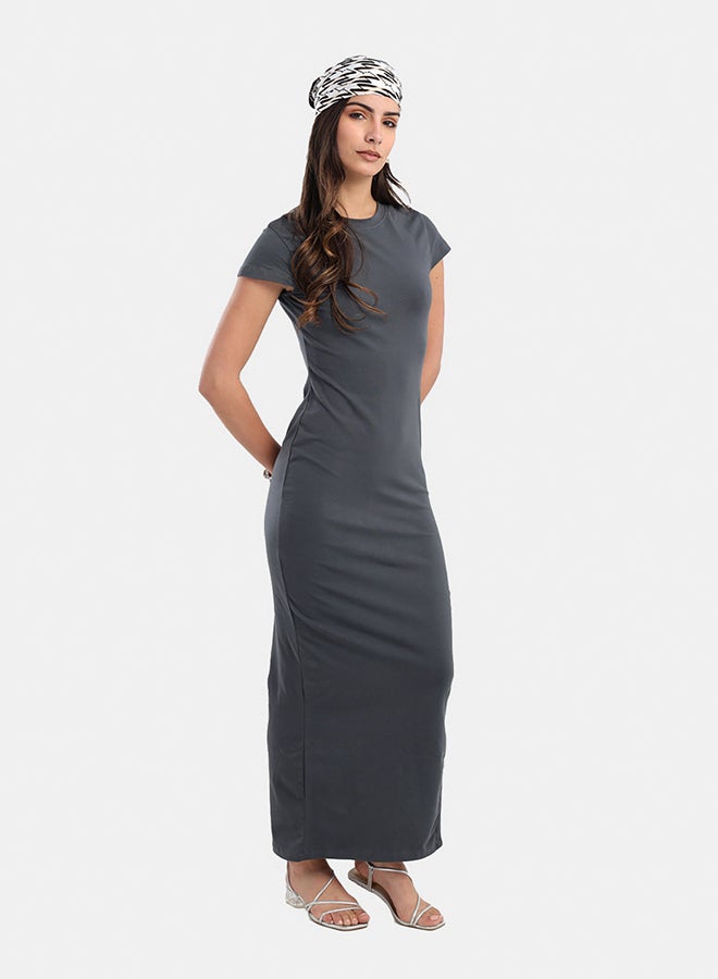 Carina Slim-Fit Maxi Dress With Slit  - Image 5