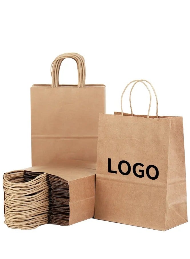 Large Size Brown Gift Paper Bag 26×12×32cm Kraft Paper Bag Bride Birthday Gift Bag Wedding Celebrations Bags for Party 12 Pieces Ramadan Eid Gift Bags - Image 1