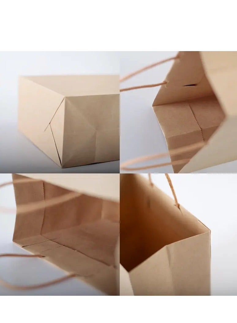 Large Size Brown Gift Paper Bag 26×12×32cm Kraft Paper Bag Bride Birthday Gift Bag Wedding Celebrations Bags for Party 12 Pieces Ramadan Eid Gift Bags - Image 2