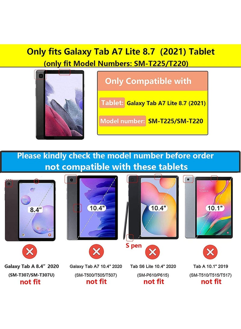 Protective Case Cover For Samsung Galaxy Tab A7 Lite Protective Case Cover Purple - Image 3