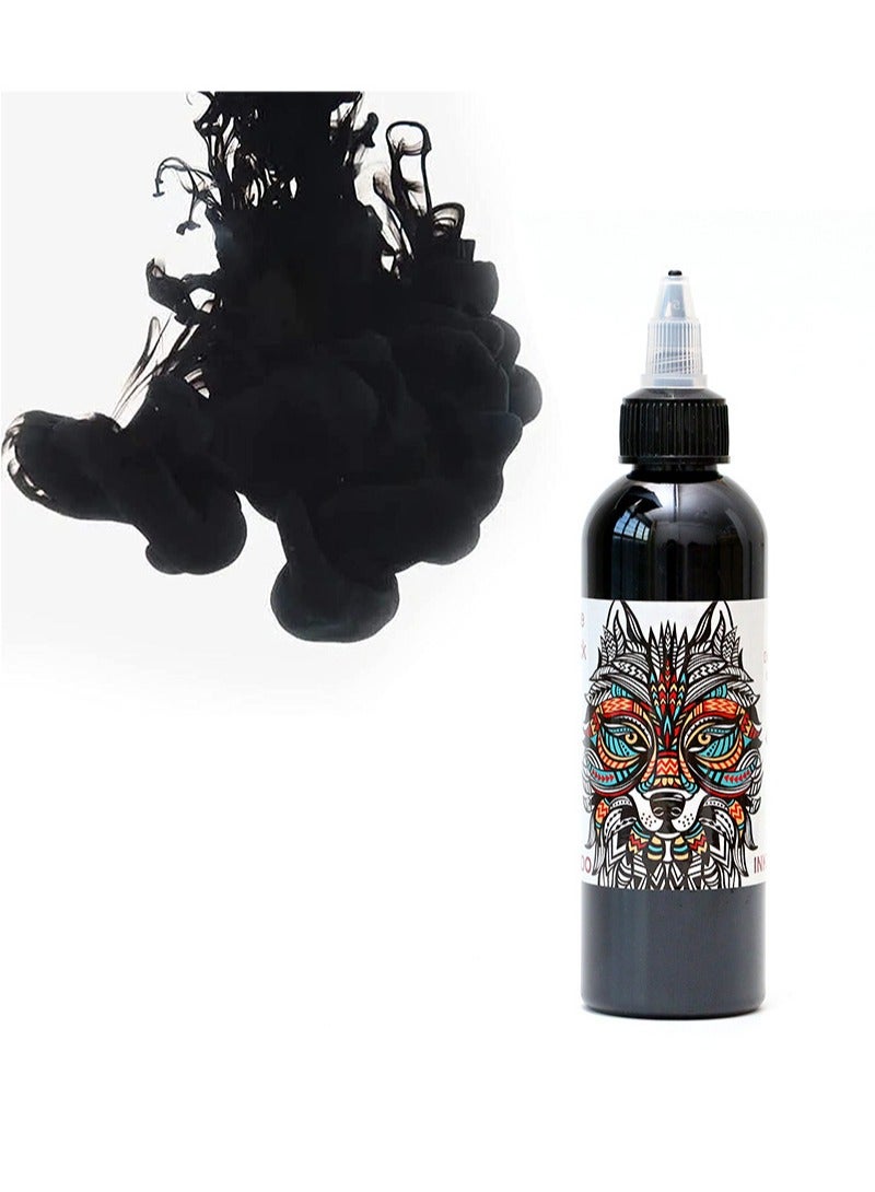 FUSION Tattoo Ink, Black, Great for Lining and Shadowing, Smooth, Consistent ment, Vegan Friendly Tattoo Colors, Organic Ink (120ml) - Image 1