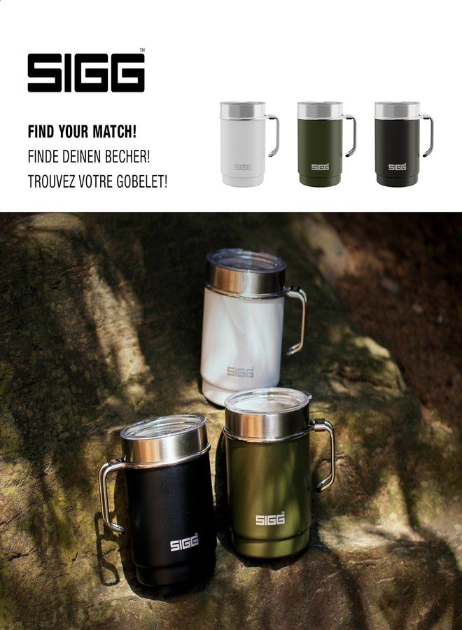 Sigg - Camp Travel Mug Sand - with Tritan Lid and Handle - Dishwasher Safe - BPA-Free - 18/8 Stainless Steel - Camping & Hiking - Dark Beige - 10 Oz - Image 5