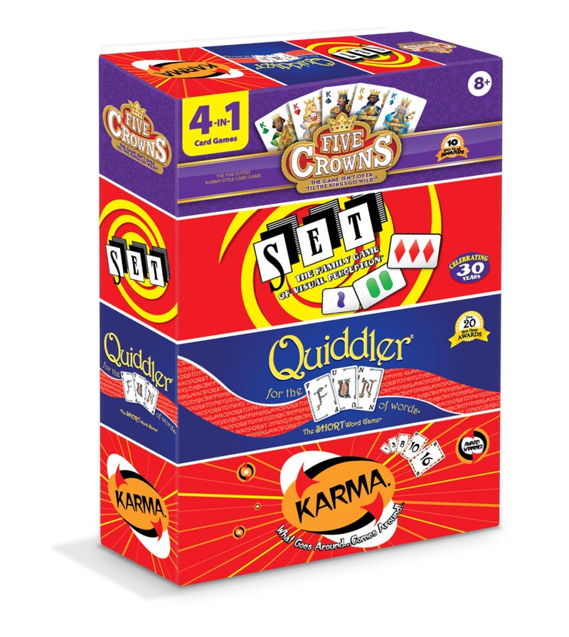 PlayMonster Five Crowns 4 Pack Bundle Card Games for Kids