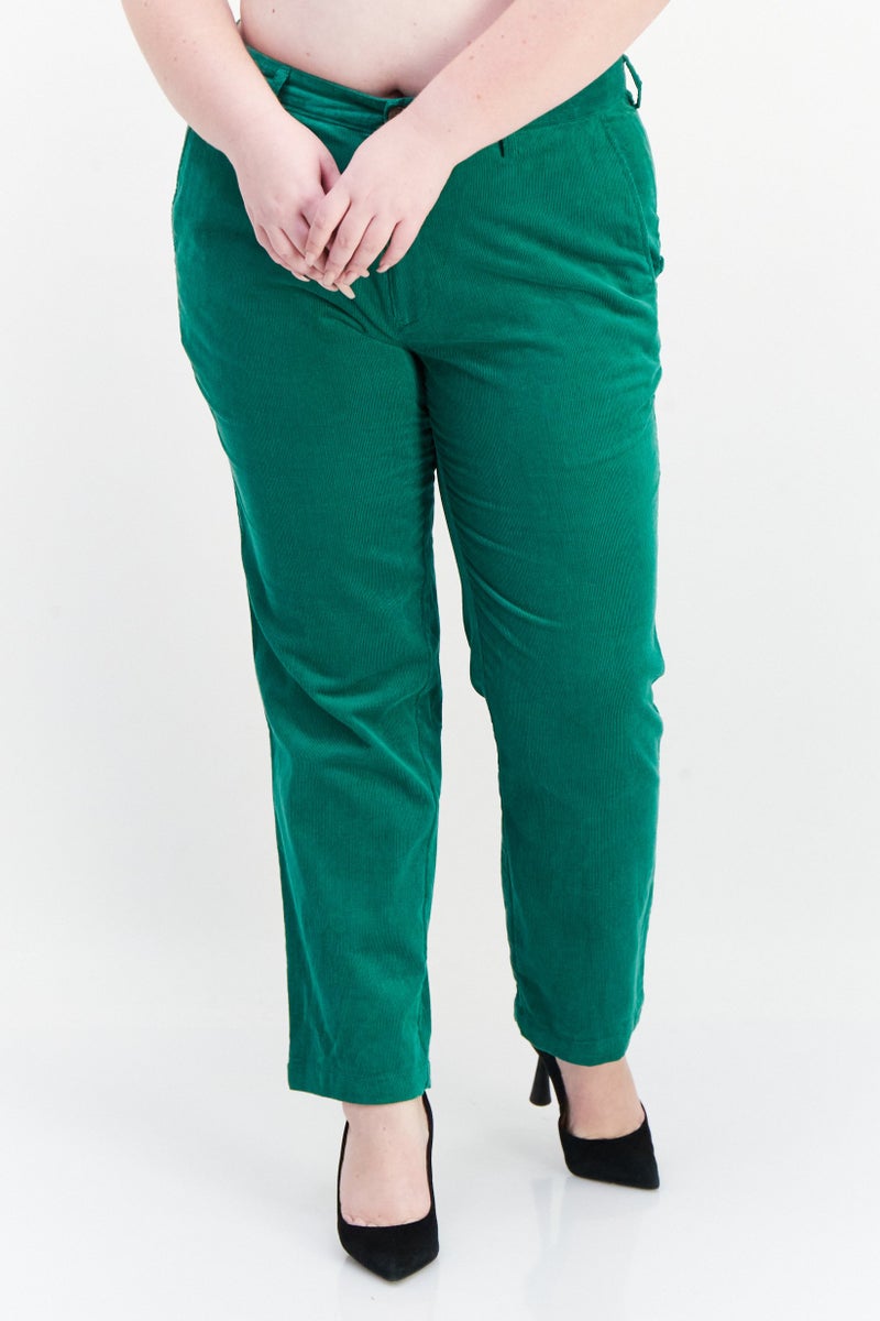 Club Room Women Regular Fit Plain Dress Pants, Green  - Image 1