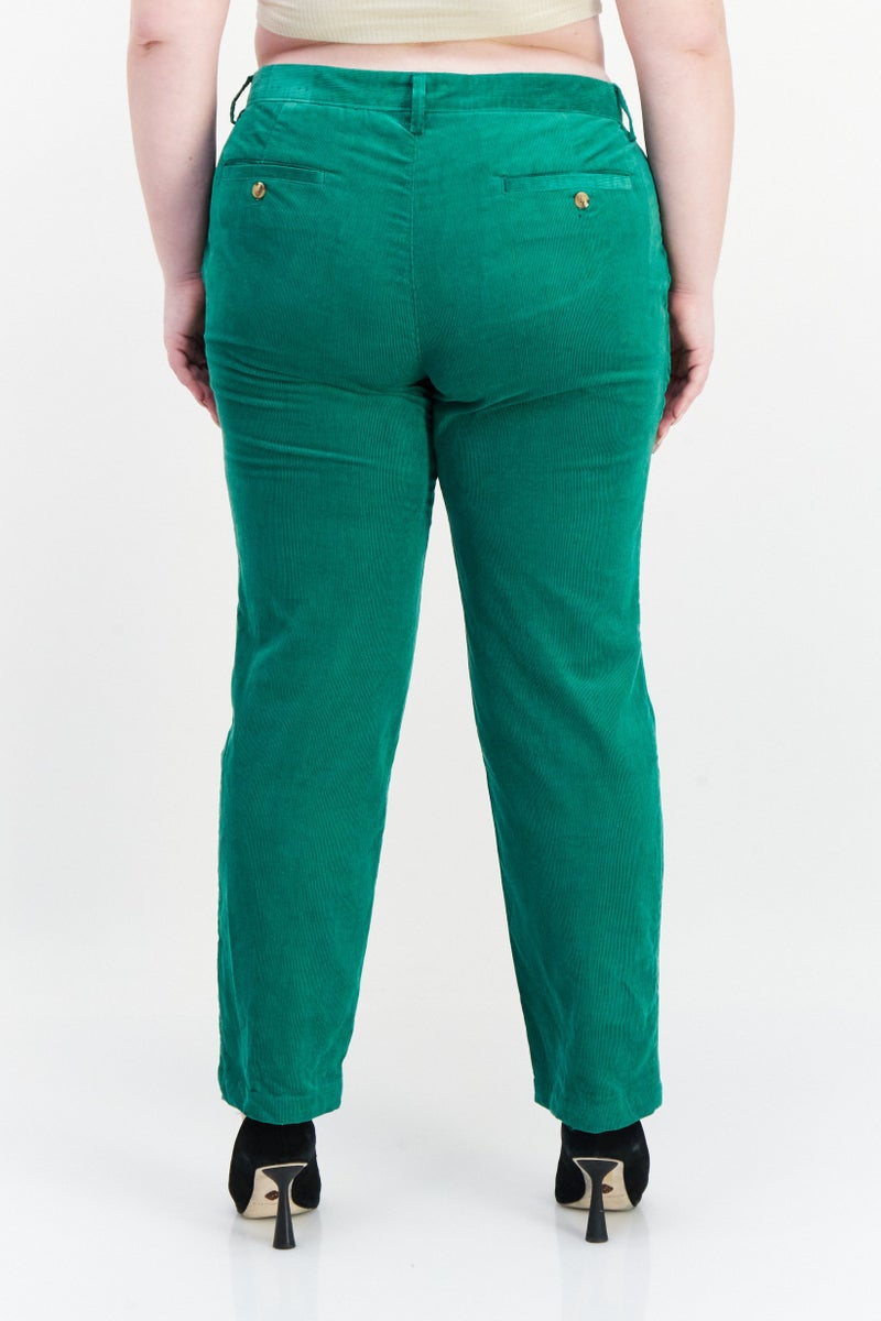Club Room Women Regular Fit Plain Dress Pants, Green  - Image 2