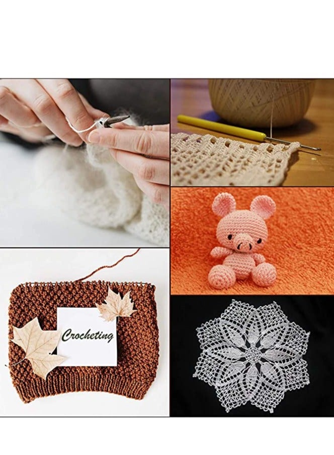 Crochet Cotton, Crochet Thread Set, Cotton Yarn Balls,for DIY Craft Embroidery Crochet Cross, Plain Design Assorted Colors, Stitch Knitting Threads Hand Embroidery Knitting Threads (16 Pieces ) - Image 4