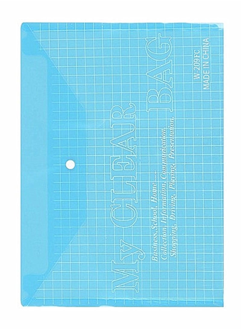 Generic - 10-Piece B4 Size Clear Bag PVC Grid File Cover with Button 350x250mm - Image 1