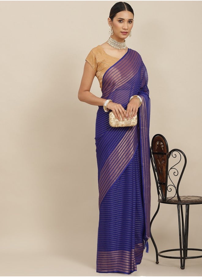 ISHIN Striped Saree  - Image 2