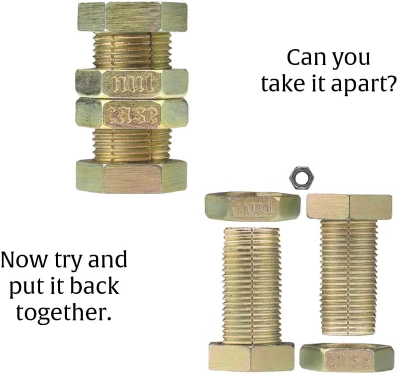 Bepuzzled NUTCASE Hanayama Cast Metal Brain Teaser Puzzle (Level 6) Puzzles For Kids and Adults Ages 12 and Up - Image 2