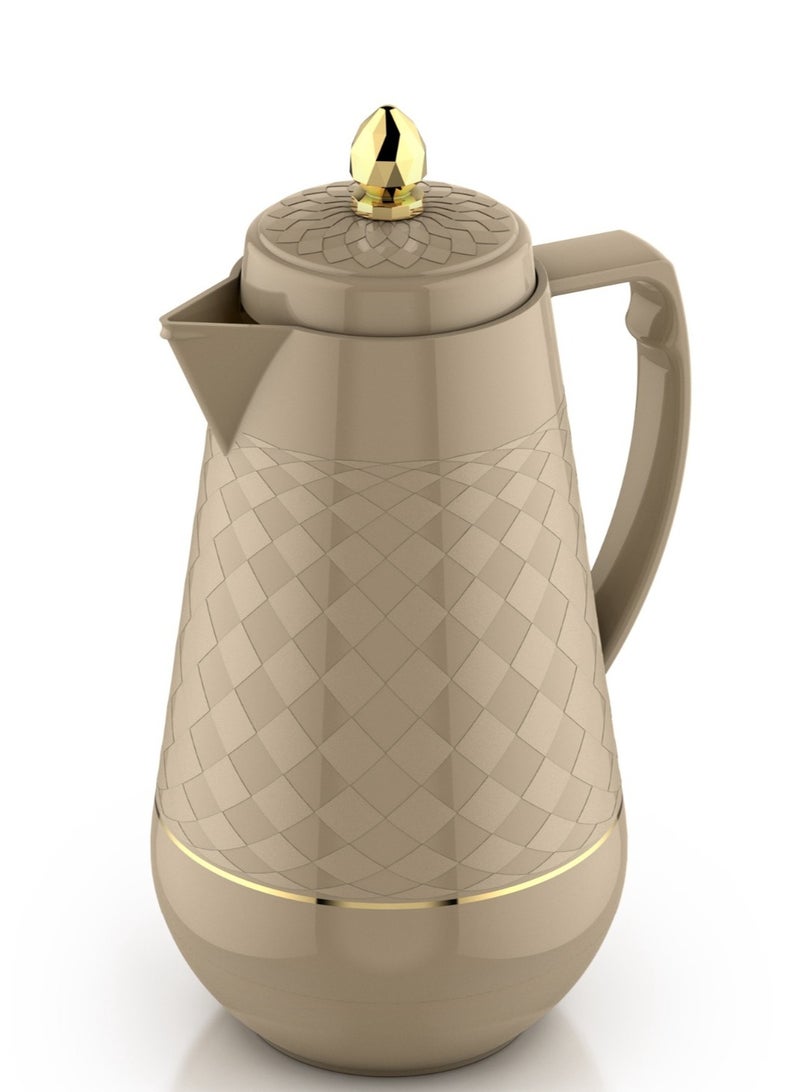 Home Master Golden 1-liter tea thermos set from home master – Elegant design with a double thermal insulation to keep hot and cold for long hours. 
