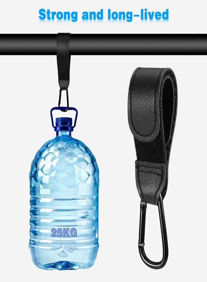 STORE 2508 Pack of 2 Hanging Hook for Stroller Pram Adjustable Hanging Clip PU Leather with Quick Release Carabiner Buckle - Image 4