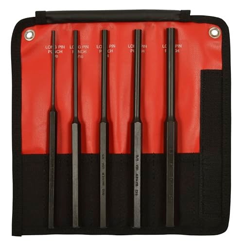 Mayhew Pro 62065 5Piece Pin Punch Set with Extra Long Pin Lengths - Image 1