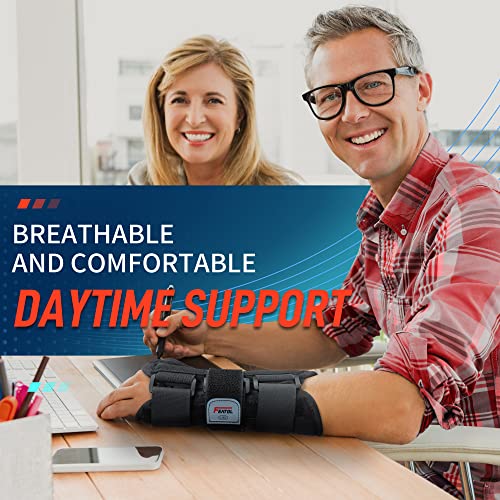FEATOL Carpal Tunnel Wrist Brace Night Support 2 Pack - Wrist Splint for Pain Relief Tendonitis, Sprained, Arthritis - Metal Splint Stabilizer With Hand Brace -FOR Sleeping Women Men -Right&Left(M/L) - Image 5