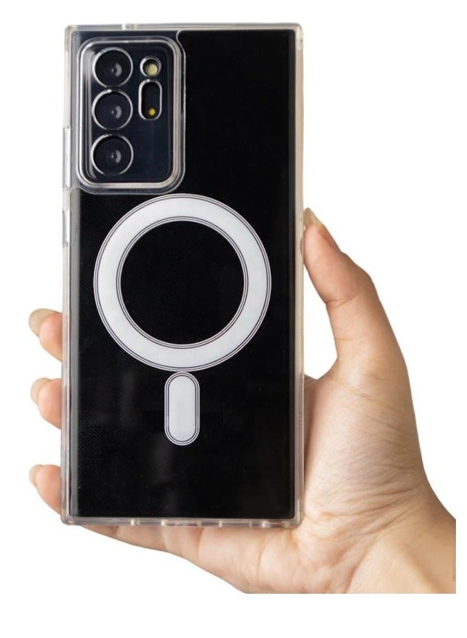 Samsung Galaxy Note 20 Ultra Transparent Magnetic Case - Compatible with MagSafe, Soft TPU Bumper, Slim Fit, Shock Resistant, Anti-Yellowing