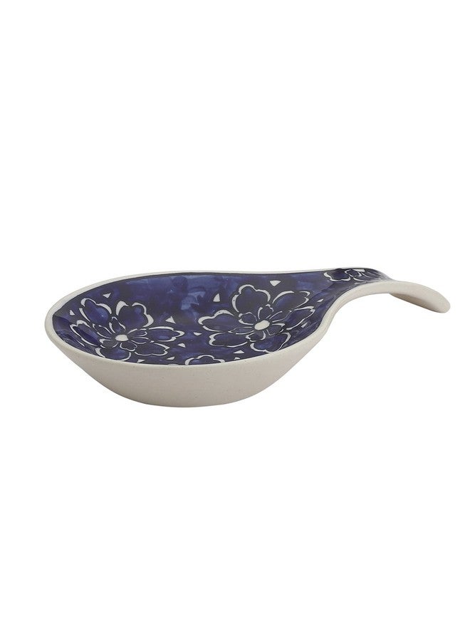 MIAH DECOR Ceramic Spoon Rest with Hand Painted Floral Design for Kitchen Dinning Microwave & Dishwasher Safe-Size 9.5 Inches - Image 5