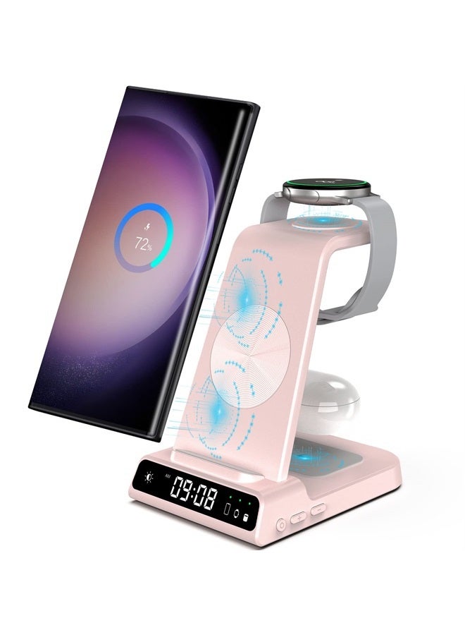 NeotrixQI Wireless Charger for Samsung Charging Station, 3 in 1 Android Phone Trio Multiple Devices Charger for Samsung S23 Ultra/Galaxy S22 Ultra/S21/Z Flip 5/Fold 5/Buds, Charger for Galaxy Watch 6/5 Pro/4/3 - Image 1